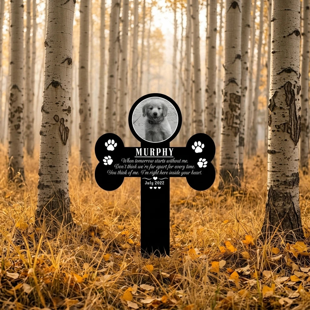 Personalized Pet Memorial Cross Stake, Custom Name & Date,Lawn Decor,Sympathy Present For Grieving Pet Owners,Pet Loss Keepsake