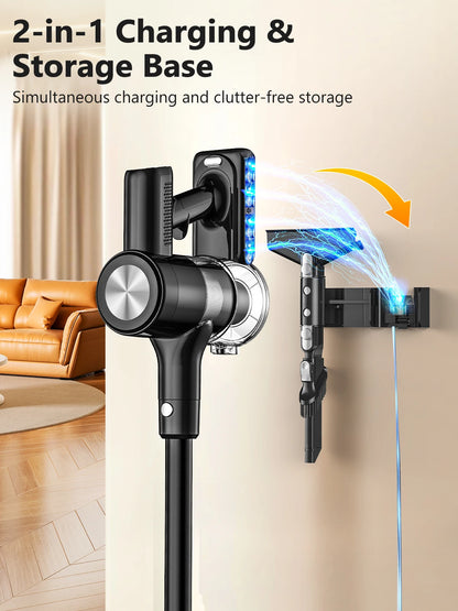 Cordless Vacuum Cleaner, 55Kpa/55min Self-Standing Powerful Stick Lightweight Vacuum Cleaner for Home Pet Hair/Hard Floor/Carpet