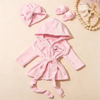 Newborn Photography Props Bathrobes Bath With Belt Shower Cap Outfit Photo Props for Infant Boys Girls Shoot  Accessories-HD
