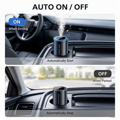 Smart Car Aroma Diffuser Set with 3 Bottles Essential Oils, Rechargeable Automatic Spray Car Air Freshener, Intelligent Car Perfume Aromatherapy Machine for Car & Home