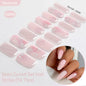 Gradient Auroras Semi Cured Gel Nail Strips Sparkly Shinning DIY Gel Polish Stickers for Nails Works with UV/LED Nail Lamps