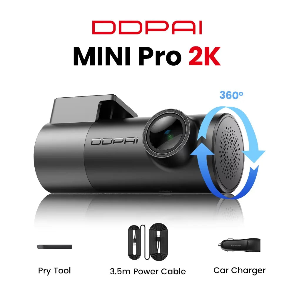 DDPAI MINI Pro Dash Cam 3K HDR 1620P Car DVR with WiFi Night Vision WDR Voice Control 24H Parking Monitor 143° FOV