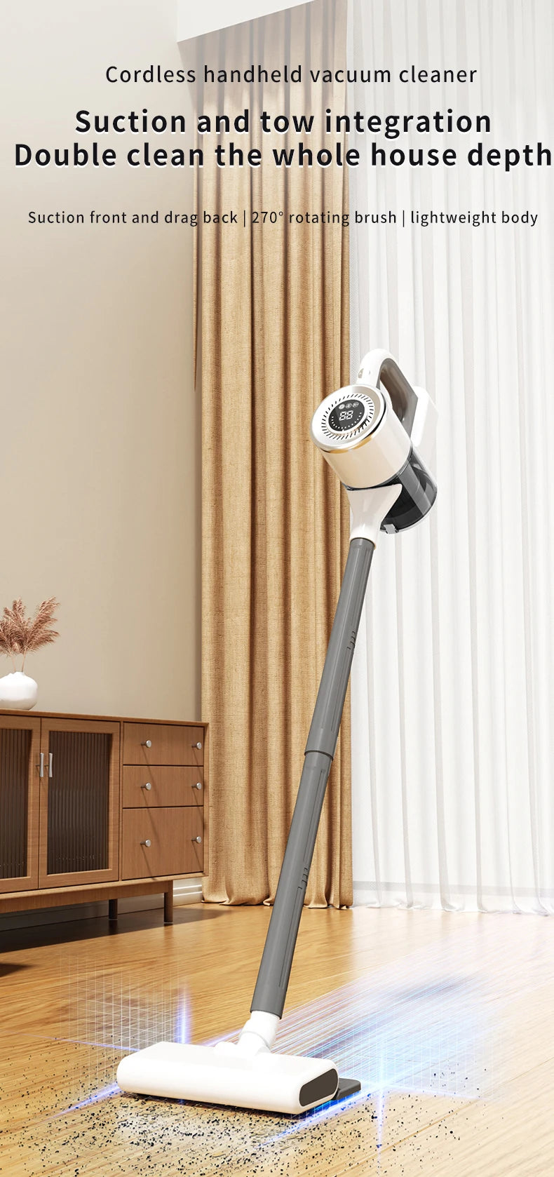 New Wireless Vacuum Cleaner Household Super Strong Suction Floor Suction And Mopping All-in-one Machine Handheld Vacuum Cleaner