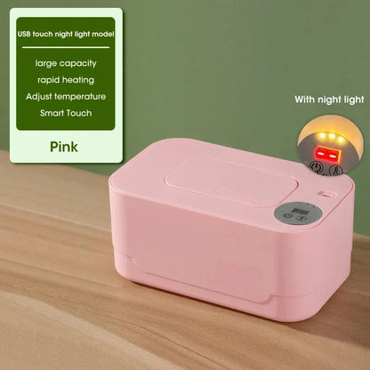 Portable USB Multifunction Baby Wipe Warmer Heater with LED Display for Home and Car Wet Towel Dispenser Heating Box