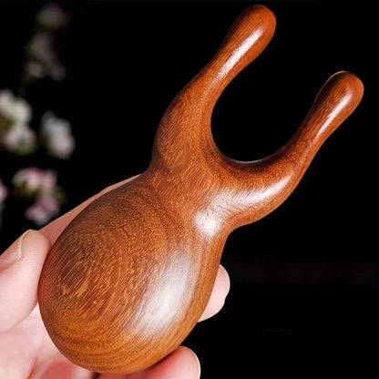 Wooden Gua Sha Facial Tools Head Massager Sandalwood Wood Massage Tool for Face Nose Eye Wood Therapy Massage Acupressur Tools