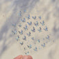 Shiny Jelly Butterfly Charming Golden Gradient Bowknot 5D Self Adhesive Nail Art Sticker Flower Petal Rhinestone Manicure Decals