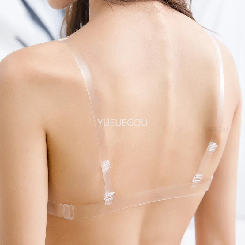 Multiway Backless Bra Push Up - Invisible Bralette with Removable Transparent Straps for Bridal, Evening Wear, Sexy Lingerie