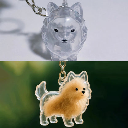 New Clear Puppy Hair Memorial Keepsake Capsule Pet's Dog Fur Container DIY Pendant Keychain Decor Pet Lovers Home Display Gifts