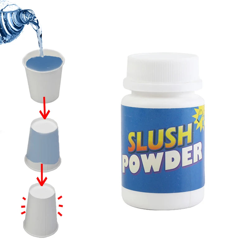 Hanging and Disappearing Water Magic Powder Slush Powder Close-up Magic Tricks Magic Props Funny Toys Easy to Do