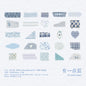 Journal GO 50pcs Dual Material Cloth Fabric Textured Stickers for Photo Frame Collage Junk Journal Scrapbooking diy Material