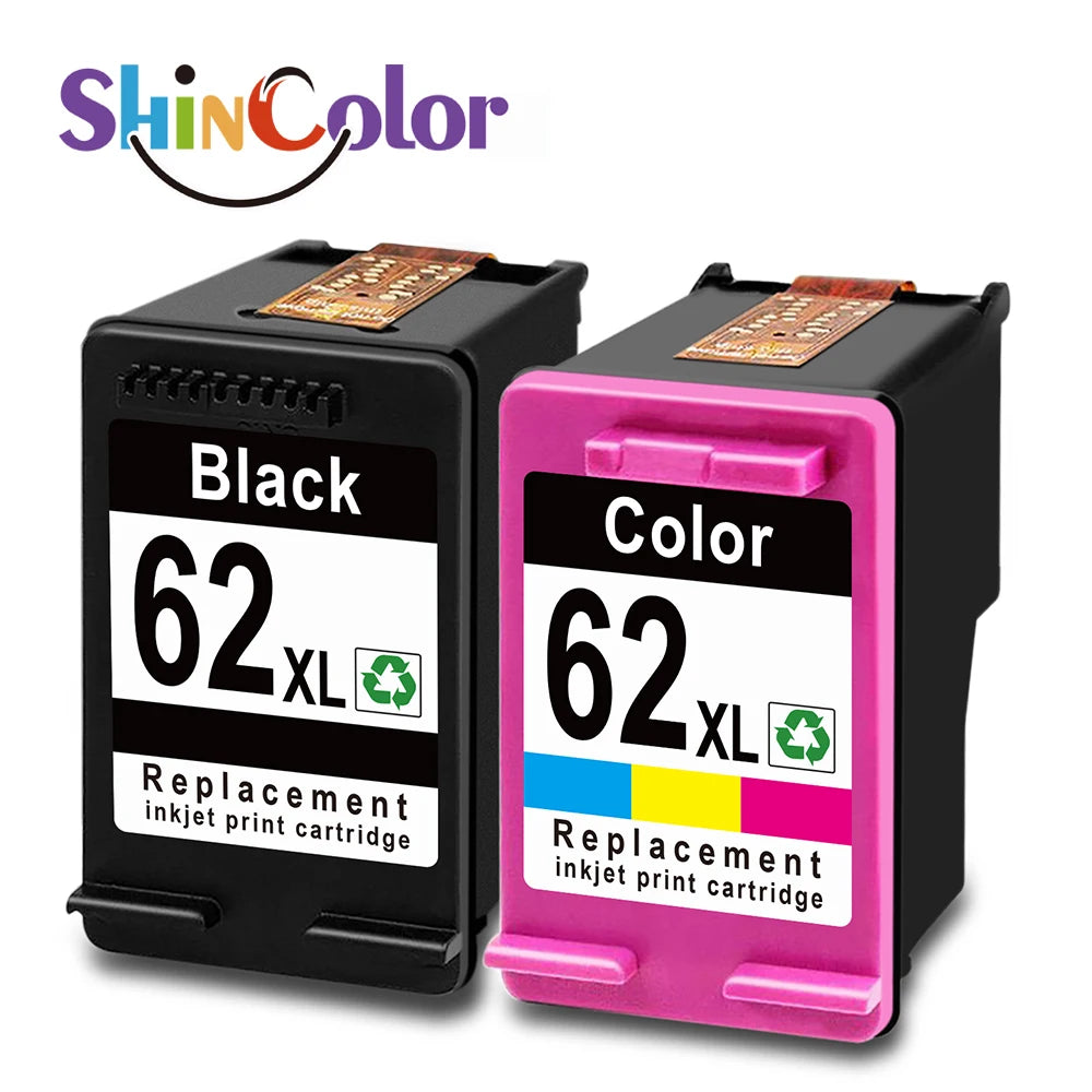 ShinColor for hp 62 xl Ink Cartridge for HP 62XL High Yield for HP Envy 5540 5640 5740 7640 5646 5541 5742 5745 200 printer