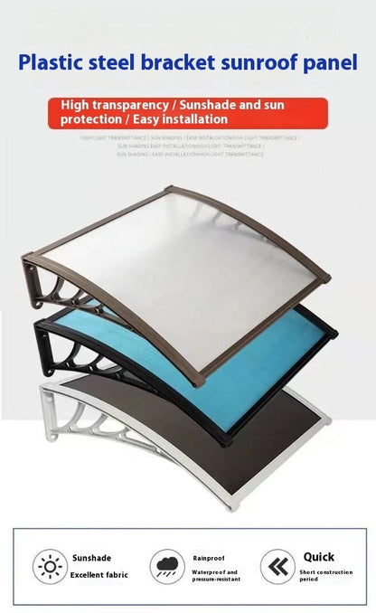 Window Awning Door Canopy 60x60 80x80 60x100 Window Awning Overhead Modern Polycarbonate Cover Outdoor Front Porch Patio Canopy