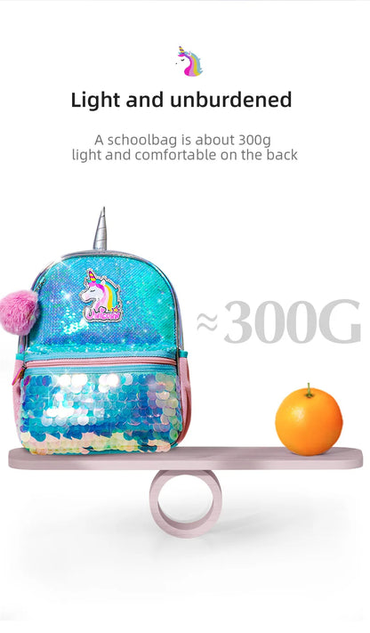 Sunveno Children's Backpack for Girls Pre-School Bag for Kindergarten Elementary - Reversible Sequin,Unicorn ,Lightweight Gift