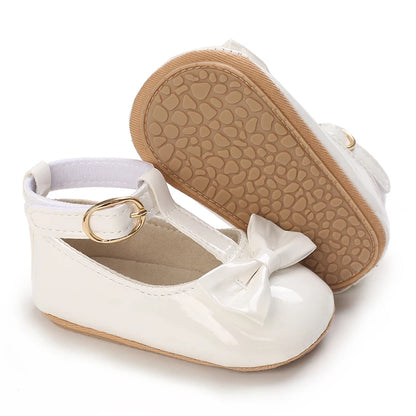 Cute Lace Baby Princess Shoes for Spring And Autumn 0-18M Infant Girls Anti-Slip Rubber Sole Bow Detail Anti-Slip Footwear