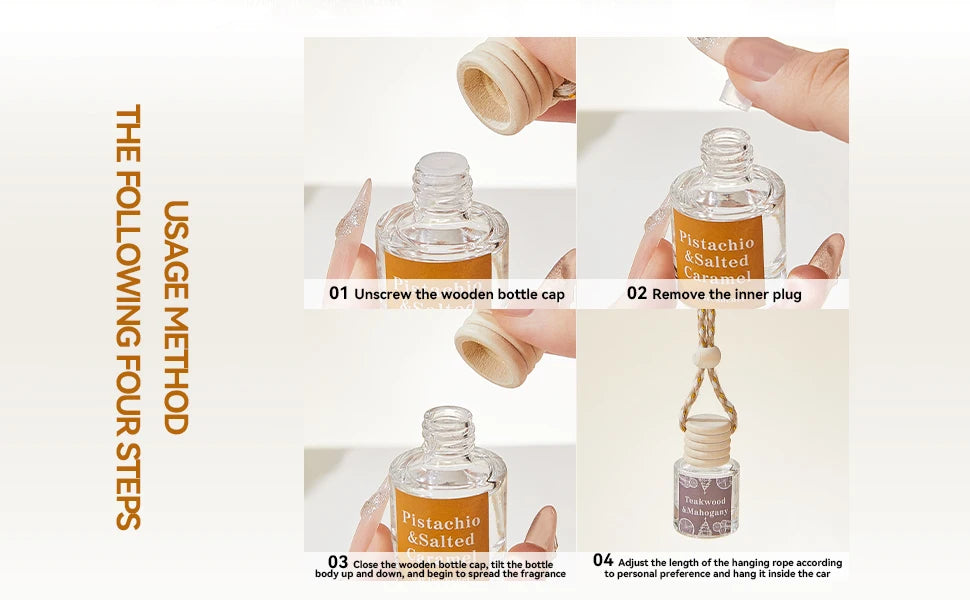 Car Air Freshener Diffuser, Car Fresheners Long Lasting, Hanging Car Scents Air Freshener, Essential Oil Diffuser 8ml*2pcs