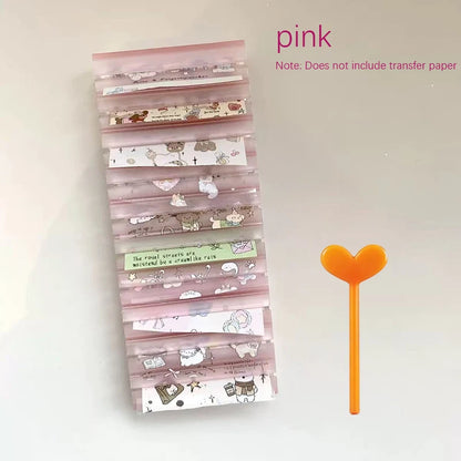 Nail Foils Gradient Transfer Foil Storage Box Nail Art Stickers Stripe Floral Manicure Decals Nails Decoration