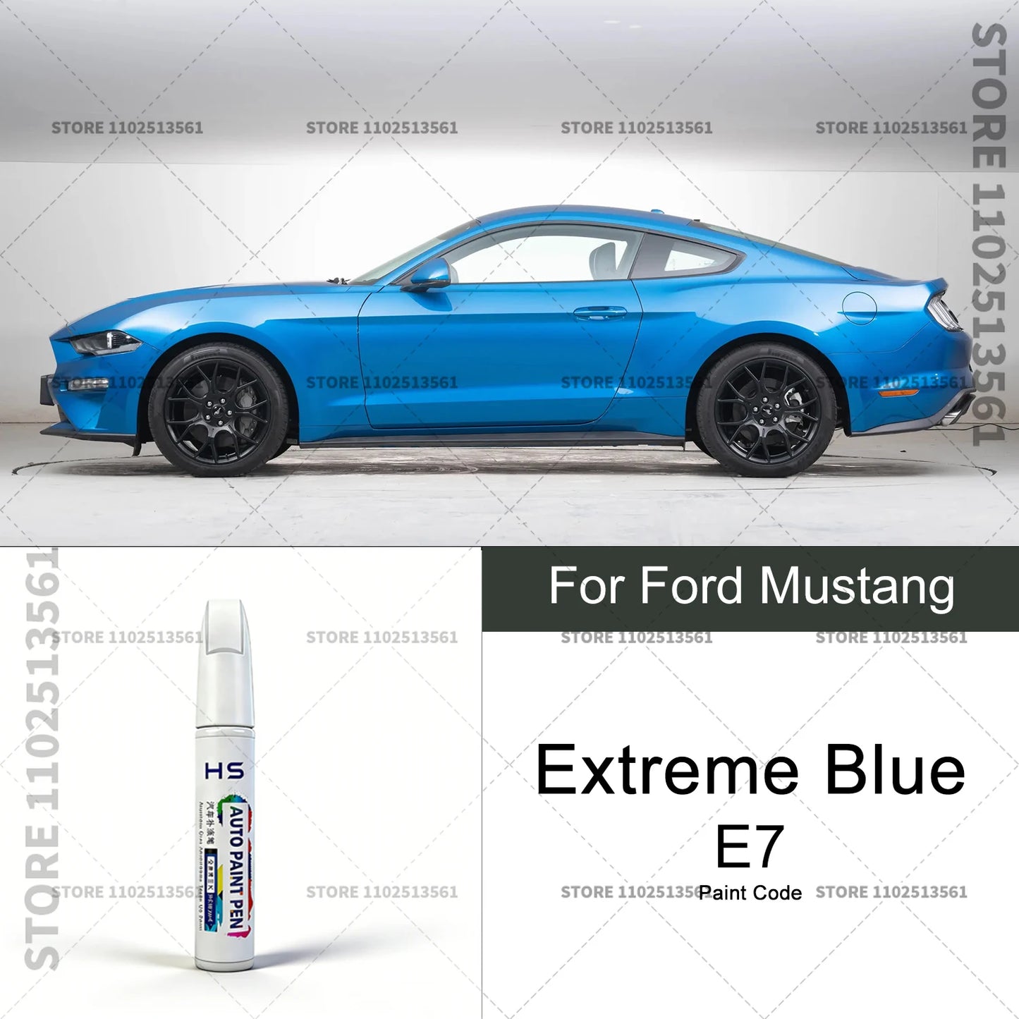 For Ford Mustang White Black Red Orange Blue Yellow Gray Car Paint Repair Pen Touch Up Scratch Remover DIY Auto Accessories