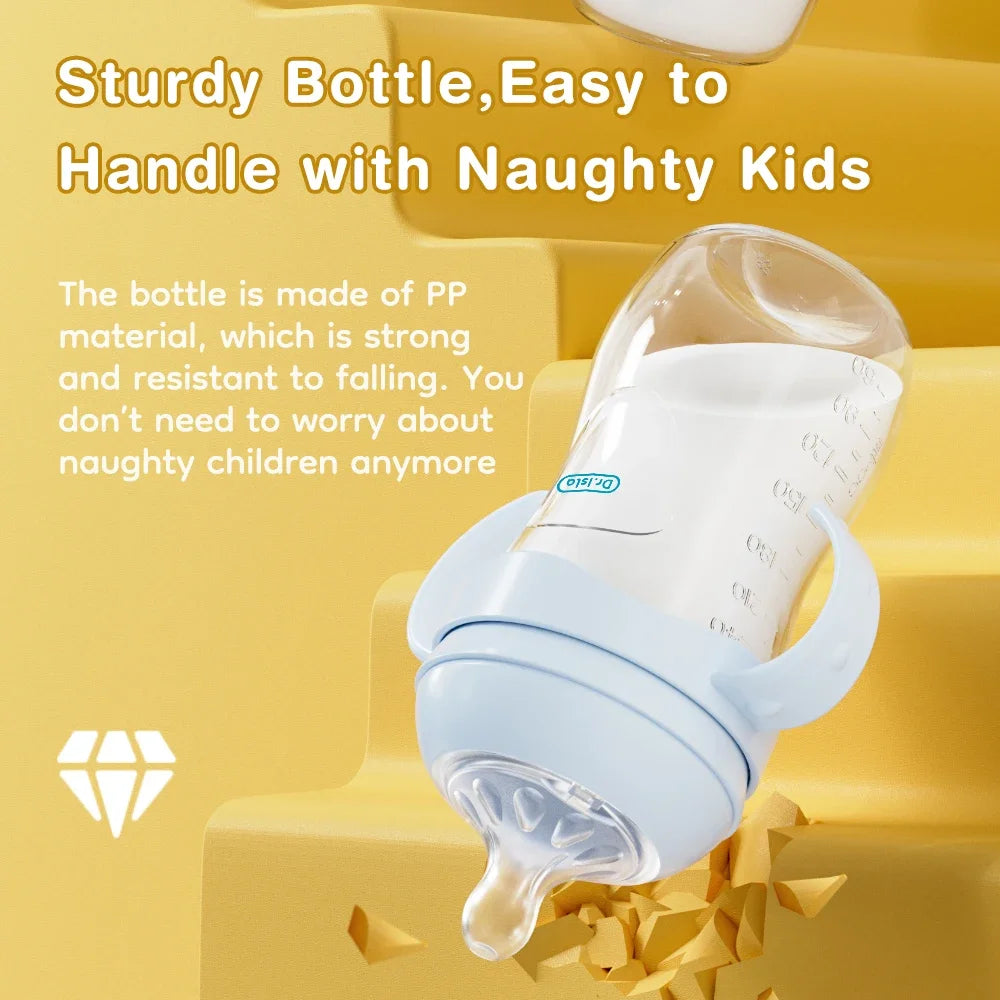 Baby PP Bottle 150/240/330ML Newborn Baby Bottle with Handle Milk BottleFeeding Baby Bottles Newborn Feeding Supplies BPA-Free