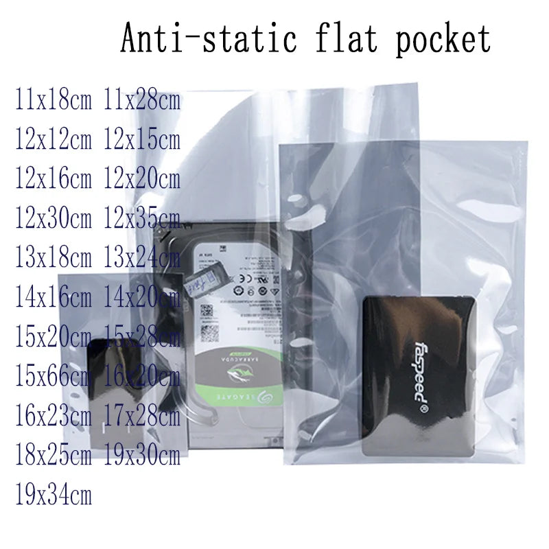 ESD Bag with Top Open Anti Static Shielding Package for Storage Electronic Components PCB Board Protection USB Pouches