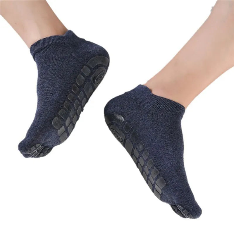 New Men Winter Thickened Five Fingers Socks Warm Non Slip Grip Fitness Toe Socks Low Calf Slipper Male Floor Socks 2026