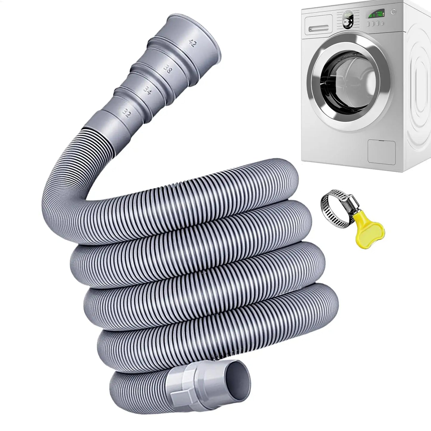 Foldable Caravan Sewer Plumbing Kit with Adjustable Adapter and Clamp Leak-Proof RV Hose Flexible drain hose for motorhomes