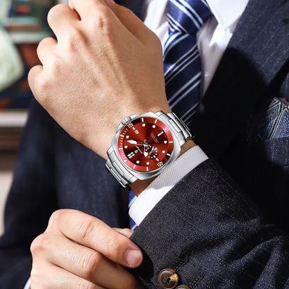 POEDAGAR Luxury Trendy Men Watch Waterproof Luminous Date Stainless Steel Male Watch Quartz Business Sports Men's Watches Reloj
