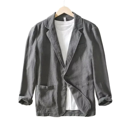Breathable Men's Blazer Suit Jacket For Men Black Coat For Summer Business Lightweight Male Clothes 2025