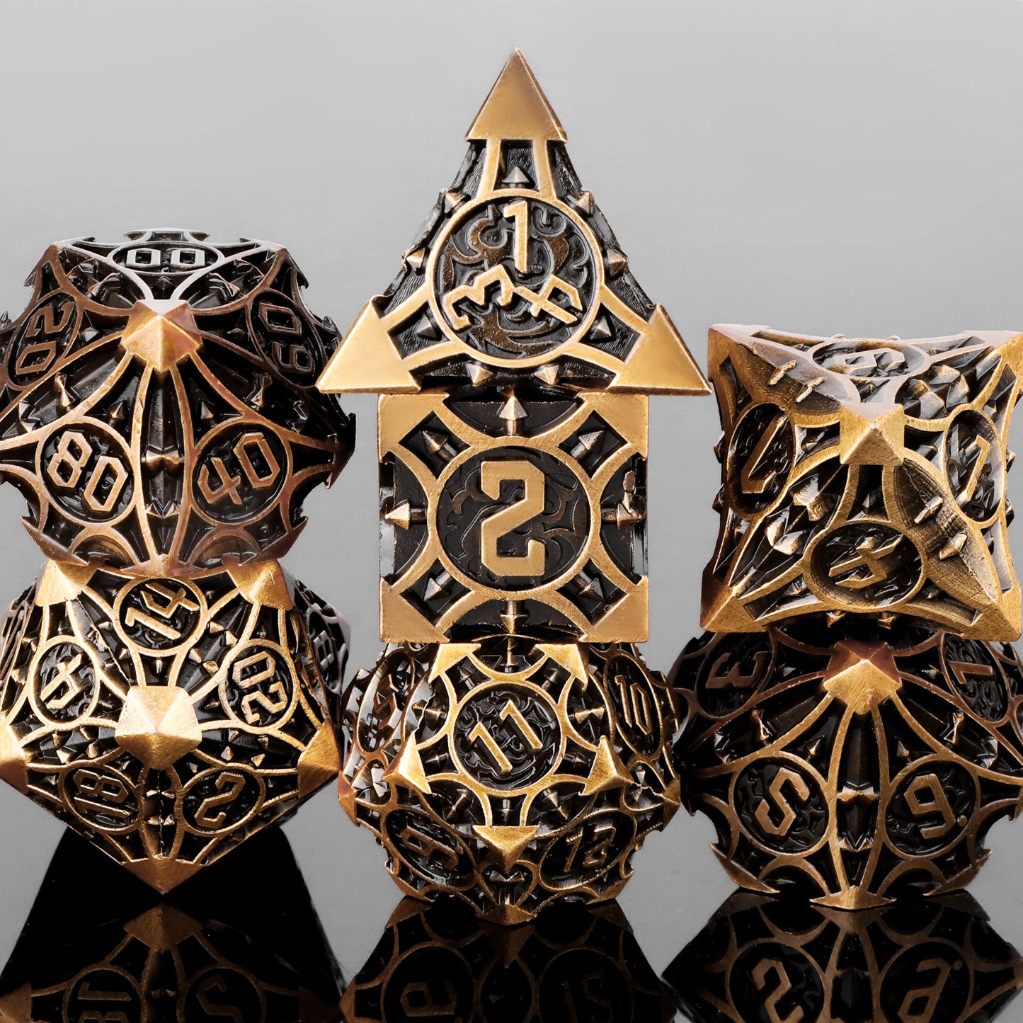 7pcs DND Metal Dice Set MTR Polyhedral Dice for Dungeons And Dragons Role Playing Games D&D Dice Set Dnd Gifts