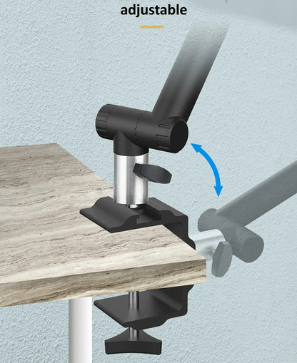 OUTMIX 360 Adjustable Metal Desktop Stand Long Arm Tablet Stand Bed Desktop Lazy Bracket Support for iPad 12.9 Smartphone Holder