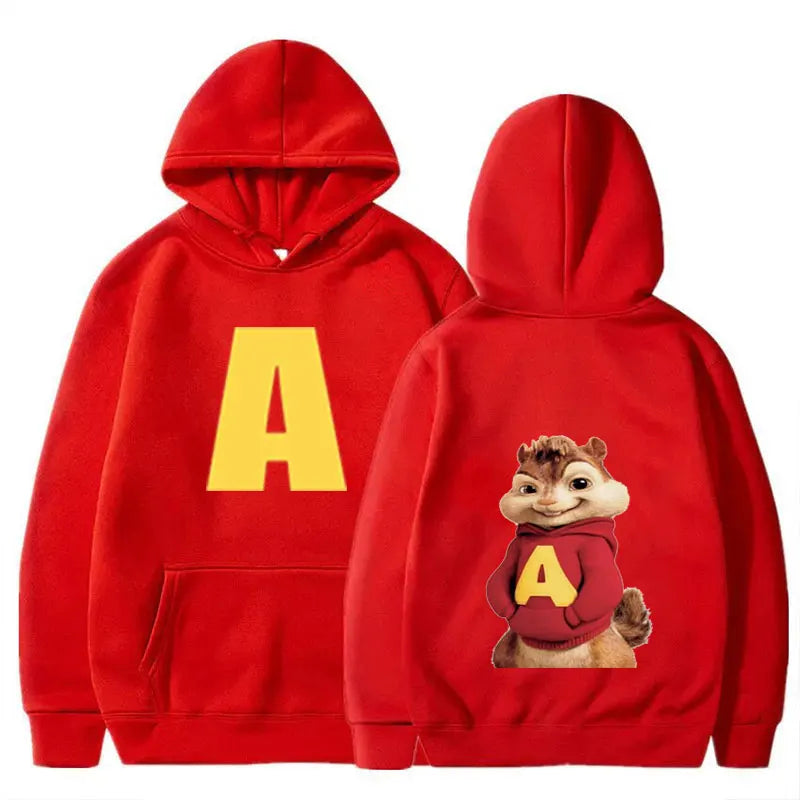 2025 Fashion Unisex Casual Sportswear Women's Hoody Alvin Chipmunk Halloween Costume Women's Pullover Fashion Trend