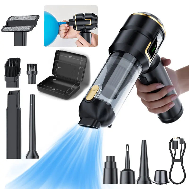 Storm vacuum cleaner, Car vacuum cleaner, 80000 RPM, pump vacuum cleaner inflatable 2 in 1, for sofa, desk, Car