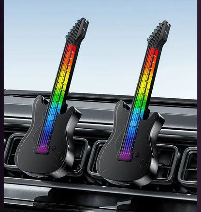 1PC Car Air Conditioner Vent Guitar Aromatherapy Atmosphere Light Perfume Fragrance Decorative Music Pickup Lamp Car Accessories