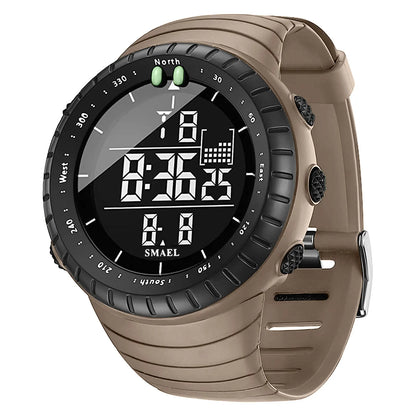 SMAEL Brand Men Electronics Watch Outdoor Sports Waterproof Big Dial Digital LED Alarm Digital-watch 1237 Sport Watch