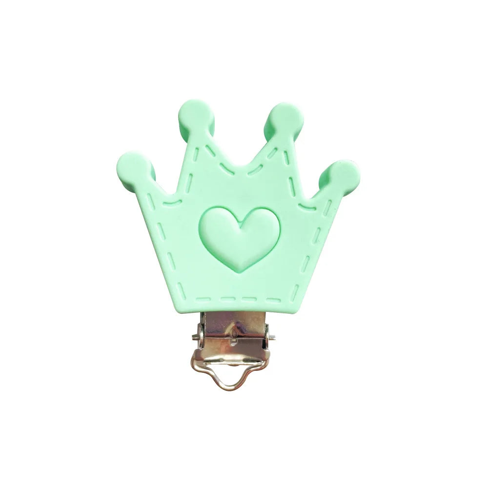 10pcs Silicone Heart Pacifier Clips DIY Baby Teething Teether Necklace Bead Tool Nurs Gift Nipple Chain Accessories