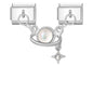 Tassel Chain Butterfly Flowers Star Moon Heart Zircon Italian Charm Links Fit 9mm Bracelet Stainless Steel DIY Jewelry Making