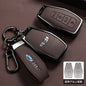 Car Zinc Alloy Leather Key Case Cover Holder Chain For Geely Okavango Coolray Atlas Monjaro Tugella Emgrand GT S Proton X50 X70