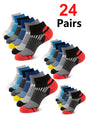 12Pairs High Qualit Athletic Socks Men's Ankle Socks Running Cyclling Waist Honeycomb Design And Firm Sports Leisure Socks Gifts