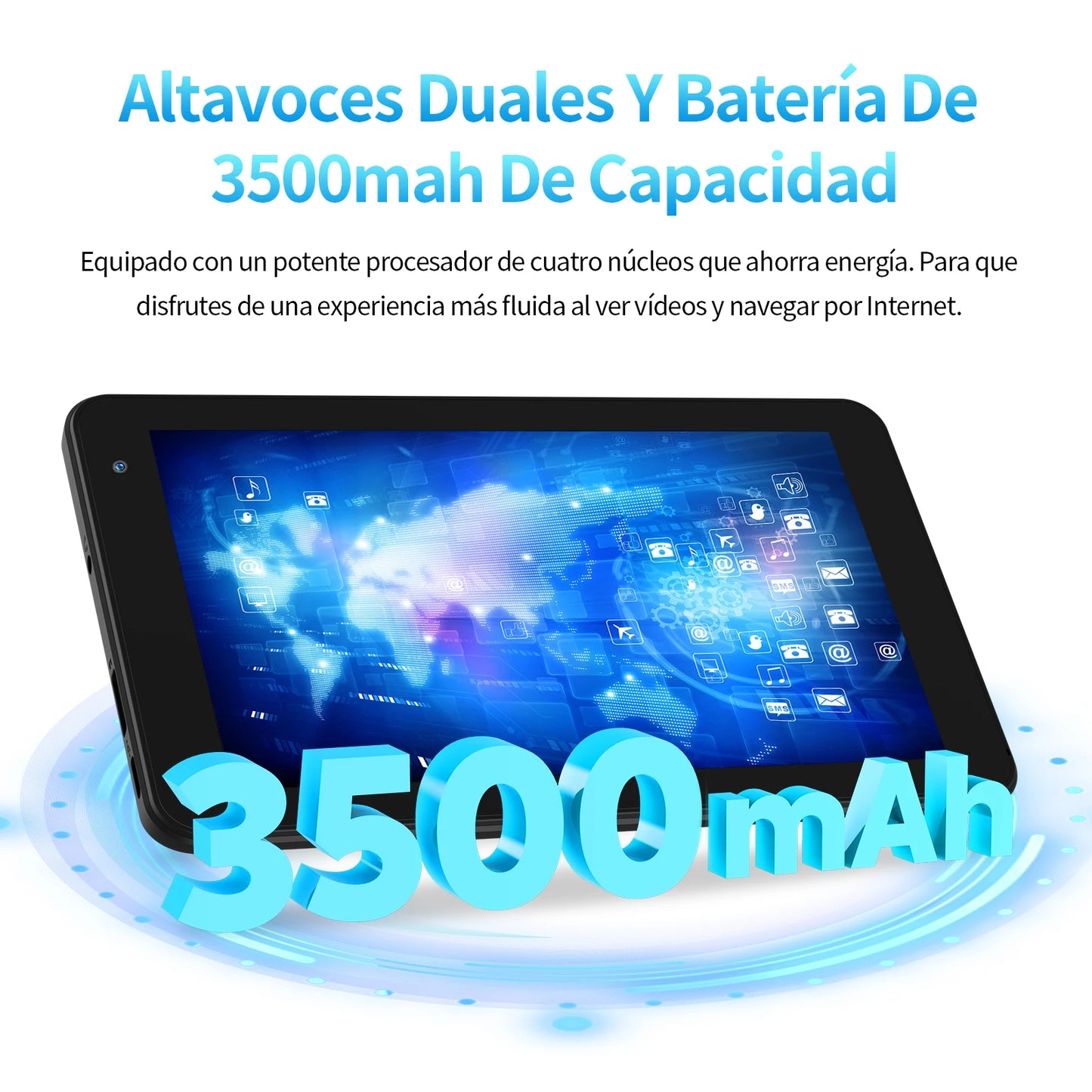 PRITOM 7 Inch Tablet PC 32 GB Android 13 with Quad Core Processor HD IPS Display Dual Camera WiFi with PU Protective Case