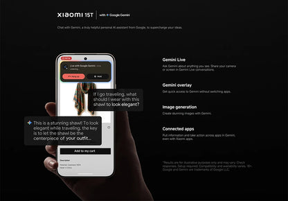 Xiaomi 15T 5G Smartphone Global Version 7.5mm Slim Body 6.83" AMOLED Display 120Hz MTK Dimensity 8400-Ultra CPU 5500mAh Leica Triple Camera Without Charger
