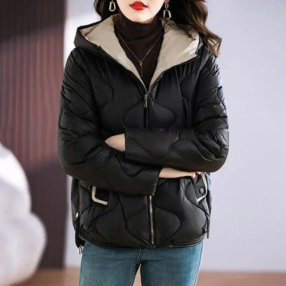 Hooded Parkas Women Winter 4XL Korean Fashion All-match Coats Thicken Keep Warm Streetwear Cold Wear Casual Female Outwear Ins