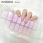 20/22Tips UV Semi cured Gel Nail Stickers Waterproof Long Lasting Full Gel Nail Wraps Press On Nail Decal DIY Manicure