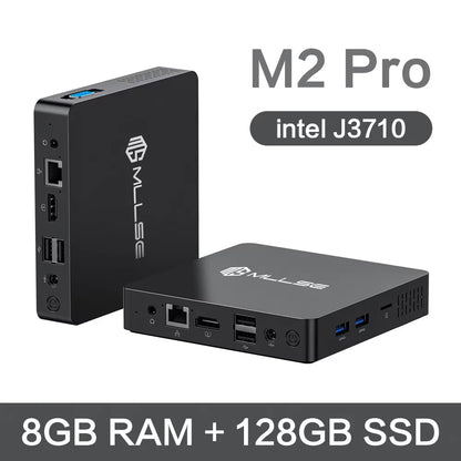 Mini PC MLLSE M2 Pro, processor Intel J3710, 8 GB RAM, ROM Go, Wi-Fi 5, BT 4.2, Windows 10 miniature desk computer