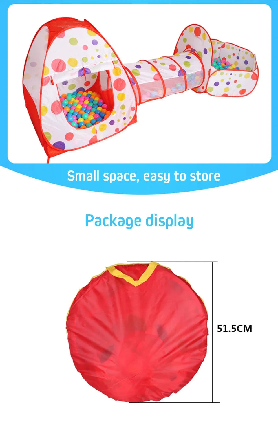 IMBABY 3 in 1 Ball Pool Folding Tent Tunnel for Children Ball Pit Playpen Crawling Tunnel Playground Corral Demgames Games Fence