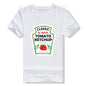Red Ketchup Yellow Mustard DIY Costume Matching Couples Groups Halloween T-Shirt Gifts Lazy Easy Condiments Costumes Couple Tops