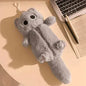 Cartoon Plush Big-Eyed Cat Pencil Case Super Soft Fun Doll Large Capacity Pencil Bags Multi-Functional Stationery Storage Bag