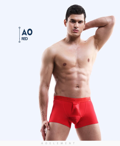 Bullet separate underwear Men's ventilated summer dry underpants Ice silk bag ice healthy boxers