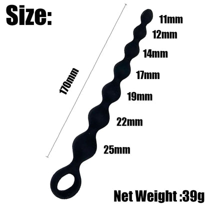 Beginner Silicone Small Anal Beads Butt Plug Ball Pull Ring Anal Stimulator Ass Butt Beads G Spot Anus Masturbation Erotic Goods