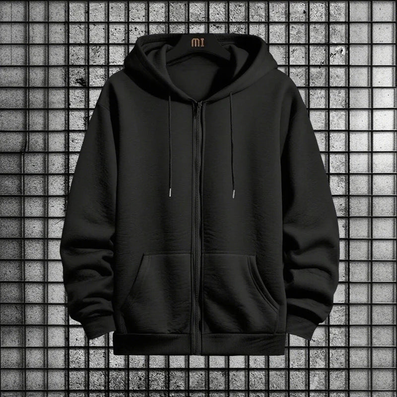 2026 New Arrival Men's Zipper Hoodie Sweatpants 2 Piece Set High Quality Hooded Long Sleeve Sweatshirt Autumn Winter Tracksuit