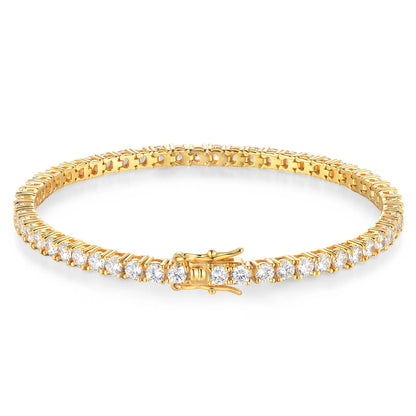 Factory Price D VVS1 Moissanite Tennis Bracelet 925 Sterling Silver Single Row Classics with GRA Bracelets for Women Man Jewelry