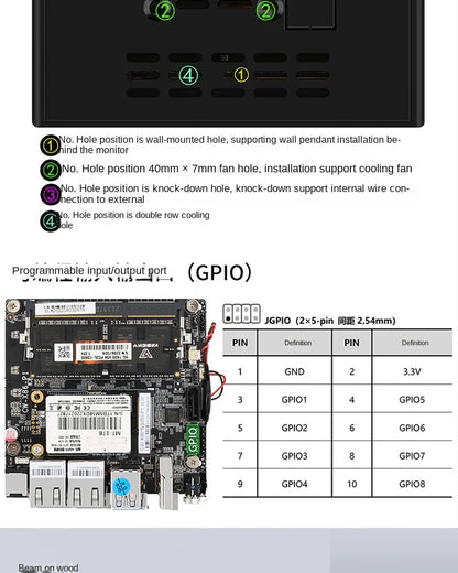 6W Low Power Intel N3050/N3160 Quad Core Quad Thread X86 Soft Router 2*1000M Lan Port HD-MI Output Metal Case Mini PC